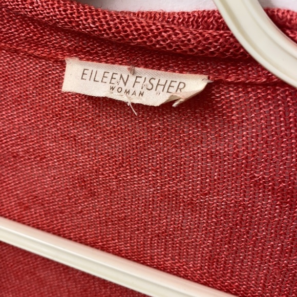 100% linen Eileen Fisher front open Cardigan - Picture 3 of 13